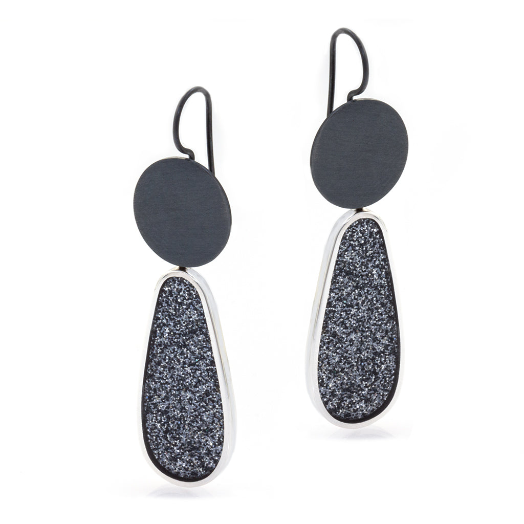 Charcoal Drop Earrings - READY TO SHIP