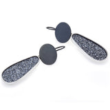 Charcoal Drop Earrings - READY TO SHIP