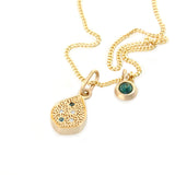 Sapphire Honeydew Pendant