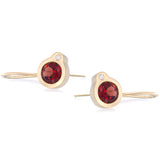 My Friend and I Earrings - Gold and Garnets