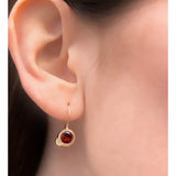 My Friend and I Earrings - Gold and Garnets