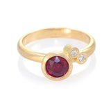 Speckled Ring - Yellow Gold & Ruby