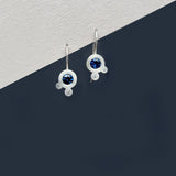 Triple Dot Earrings - White Gold