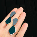 Teal Dark Night Earrings - READY TO SHIP