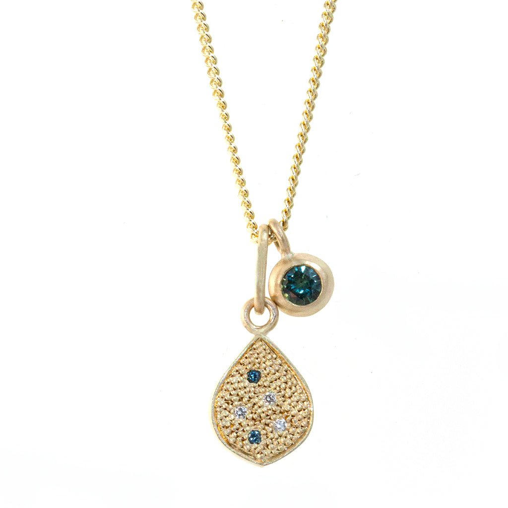 Sapphire Honeydew Pendant