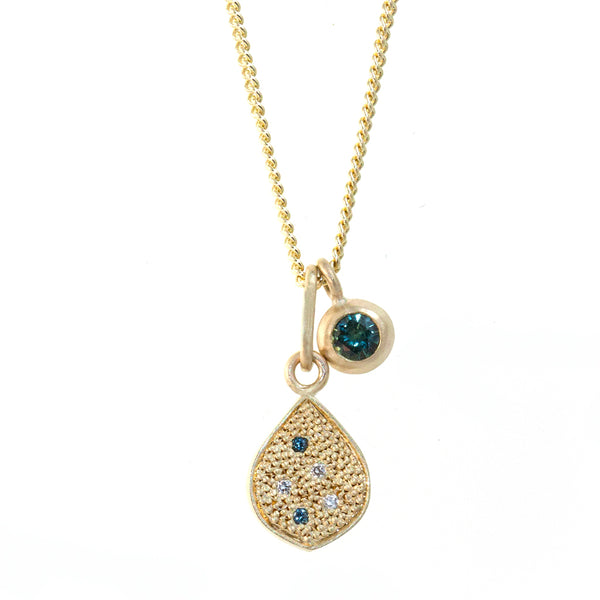 Sapphire Honeydew Pendant