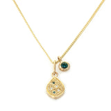 Sapphire Honeydew Pendant
