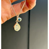Sapphire Honeydew Pendant