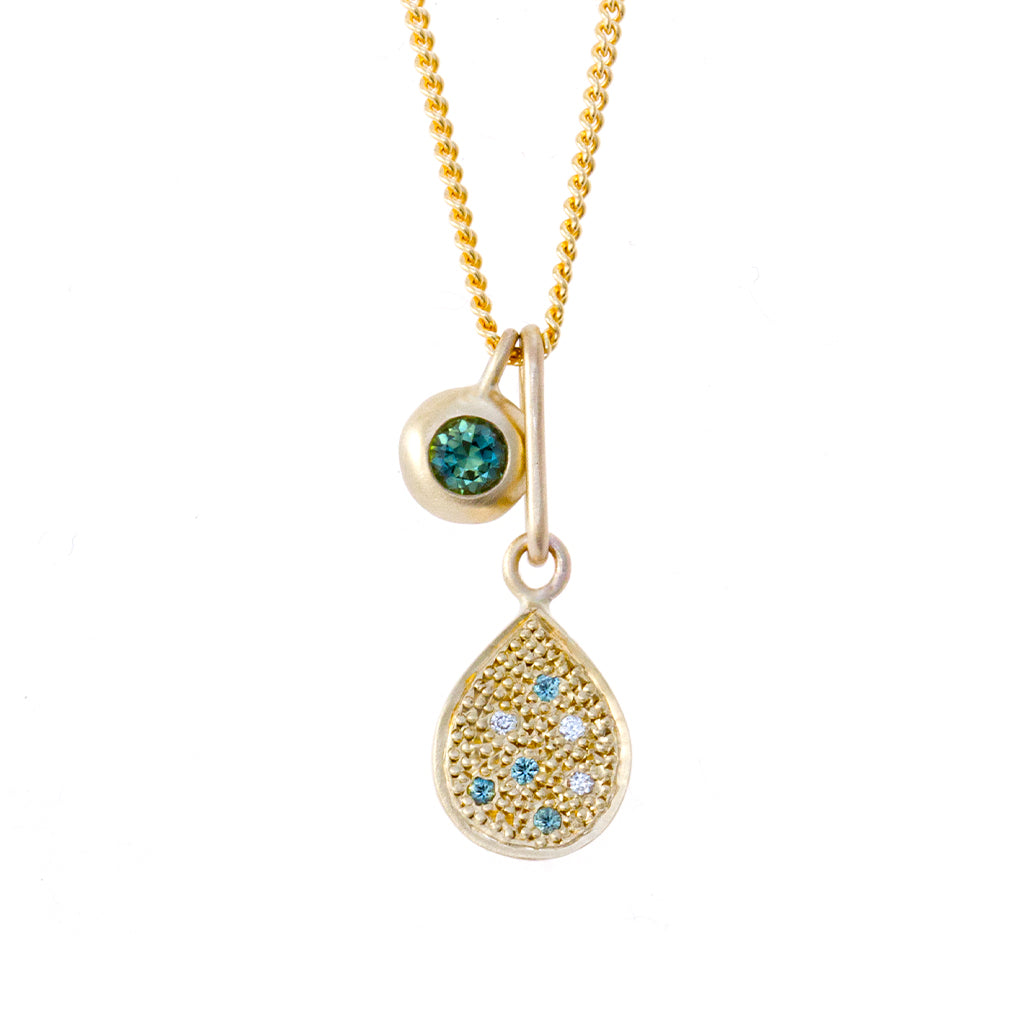 Honeydew Teardrop Pendant - READY TO SHIP