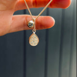 Honeydew Teardrop Pendant - READY TO SHIP