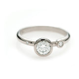 Confetti Ring & Wedding Band - White Gold