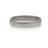 Scatter Band Wide - White Gold Ring