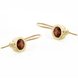 My Friend and I Earrings - Gold and Garnets