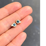 My Friend & I - Australian Sapphire Stud Earrings