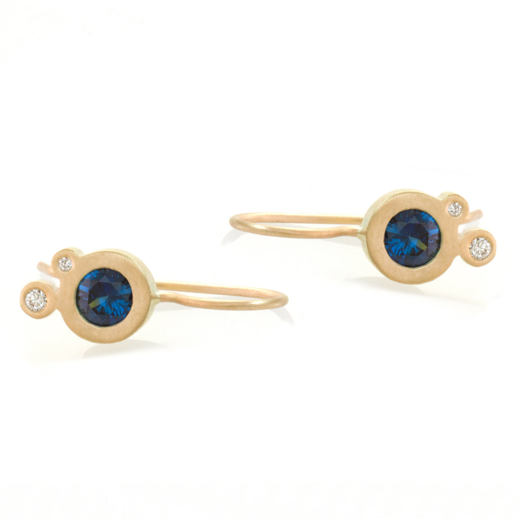 Triple Dot Earrings - Australian Sapphires