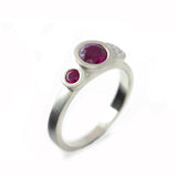 Multi Ring - White Gold & Ruby