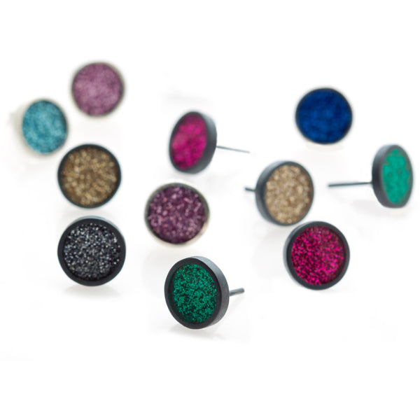 Spot Glitter Earrings - Small