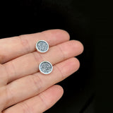 Spot Glitter Earrings - Charcoal Small - READY TO SHIP