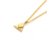 Geometric Mini Triangle Pendant - READY TO SHIP