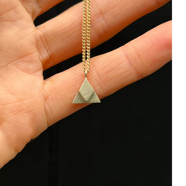 (20) Gold Plated Brass Triangle Pendants - 51mm Smooth Dangle Charms For Jewelry Making