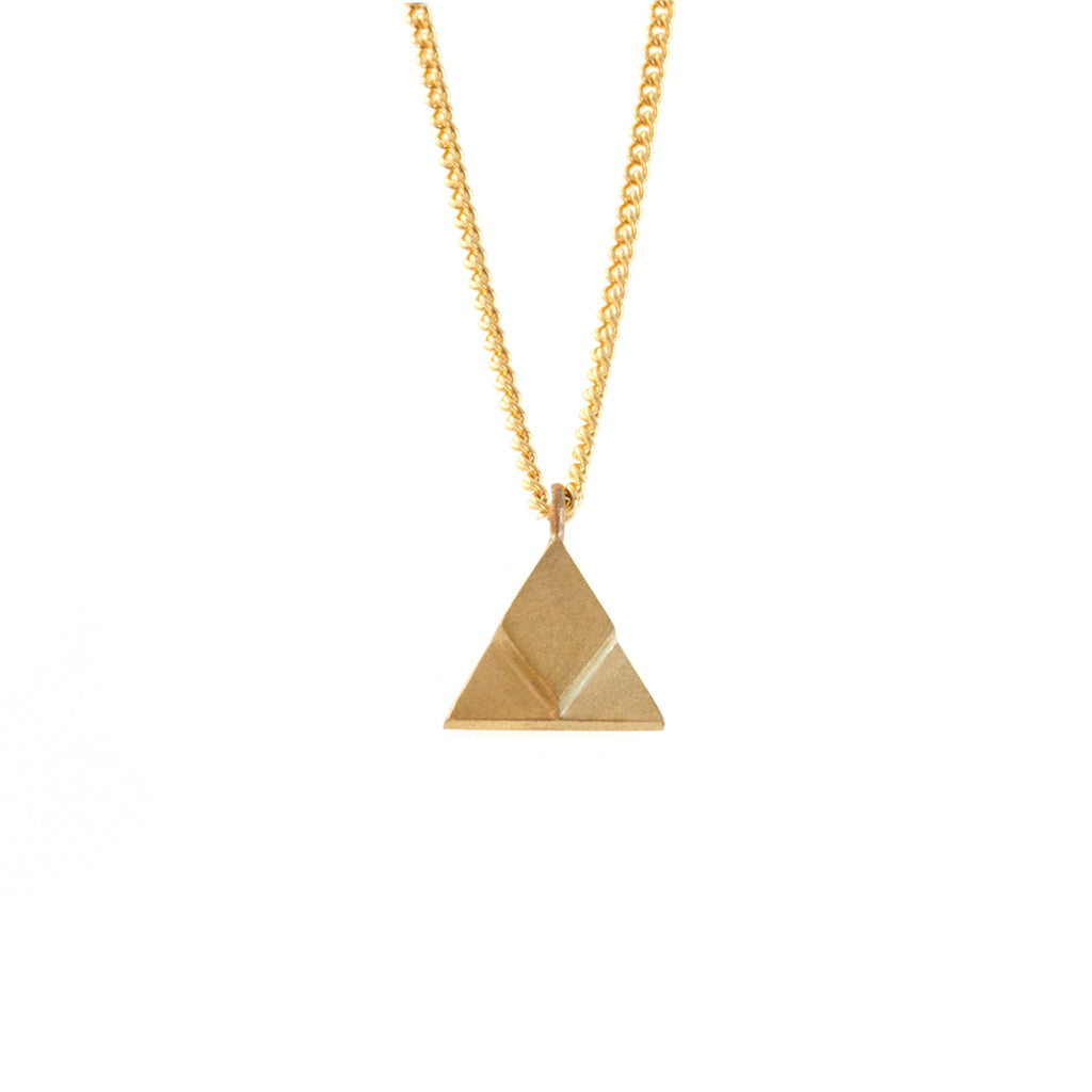 Geometric Mini Triangle Pendant - READY TO SHIP