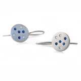Speckled Earrings - White Gold & Sapphires