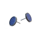 Spot Glitter Earrings - Blueberrry Large  - READY TO SHIP