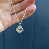 Floating Sapphire Pendant