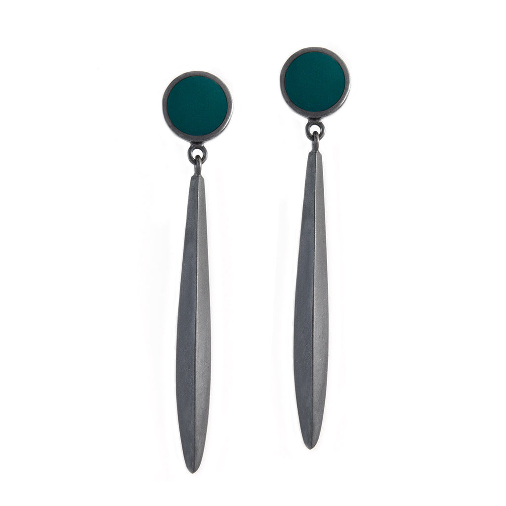 Spot Drop Earrings - Green READY TO SHIP