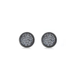 Spot Glitter Earrings - Charcoal Small - READY TO SHIP