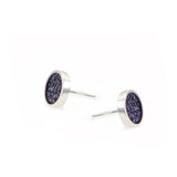 Spot Glitter Earrings - Charcoal Small - READY TO SHIP