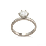 Claw Set Diamond Scatter Ring - White Gold