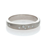 Scatter Band Wide - White Gold Ring