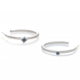 Atlas Light Blue Hoop Earrings - READY TO SHIP