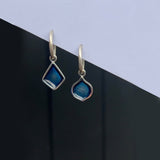 Mismatched Blue Droplet Earrings - READY TO SHIP