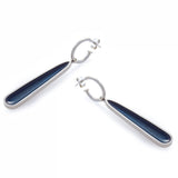 Long Blue Droplet Earrings