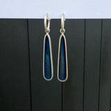 Long Blue Droplet Earrings