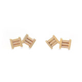 Small Corduroy Stud Earrings  -  READY TO SHIP