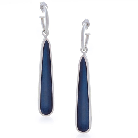 Long Blue Droplet Earrings