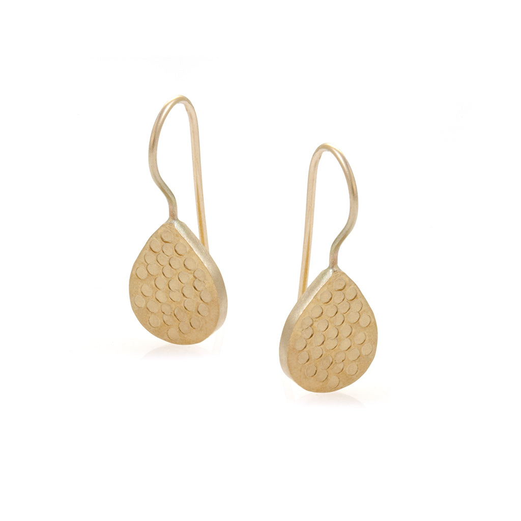 Gold Sprinkle Droplet Earrings