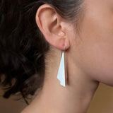 Feather Earrings White
