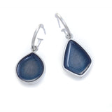 Mismatched Large Blue Droplet Earrings - READY TO SHIP