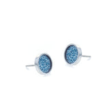 Spot Glitter Earrings - Light Blue Small   - READY TO SHIP