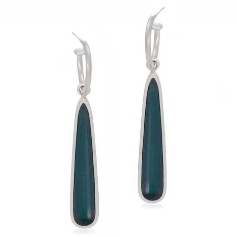 Long Green Droplet Earrings - AVAILABLE