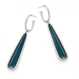 Long Green Droplet Earrings - READY TO SHIP