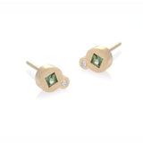 My Friend & I - Princess Cut Sapphire Earrings