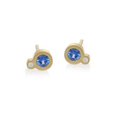 My Friend & I - Ceylon Sapphire Stud Earrings