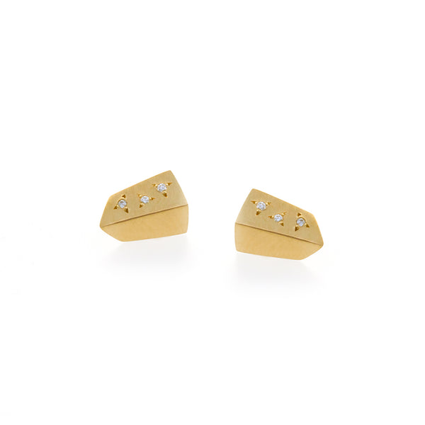 Mini Diamond Shard Stud Earrings