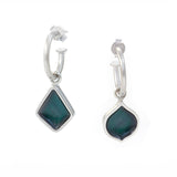 Mismatched Green Droplet Earrings - READY TO SHIP