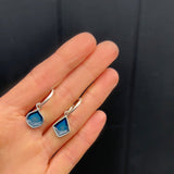 Mismatched Blue Droplet Earrings - READY TO SHIP